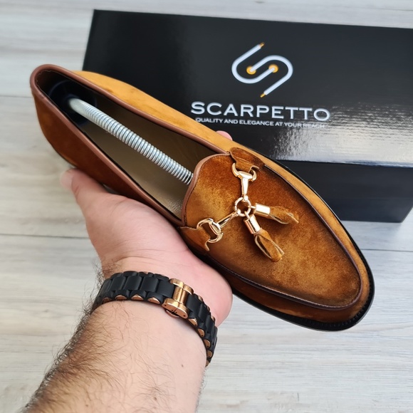 scarpetto Other - Men's Tassel Suede Leather Loafer